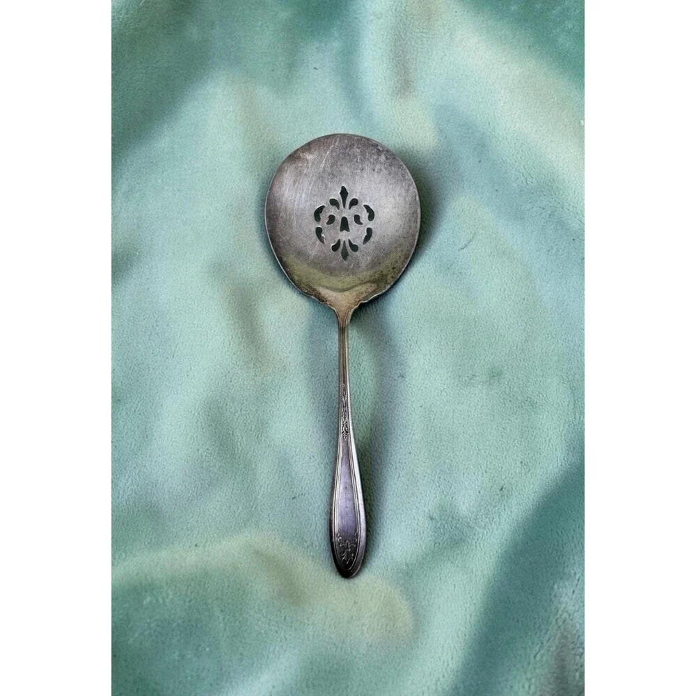 Antique Simeon L. & George H. Rogers Company Silverplate Server, Slotted Spoon